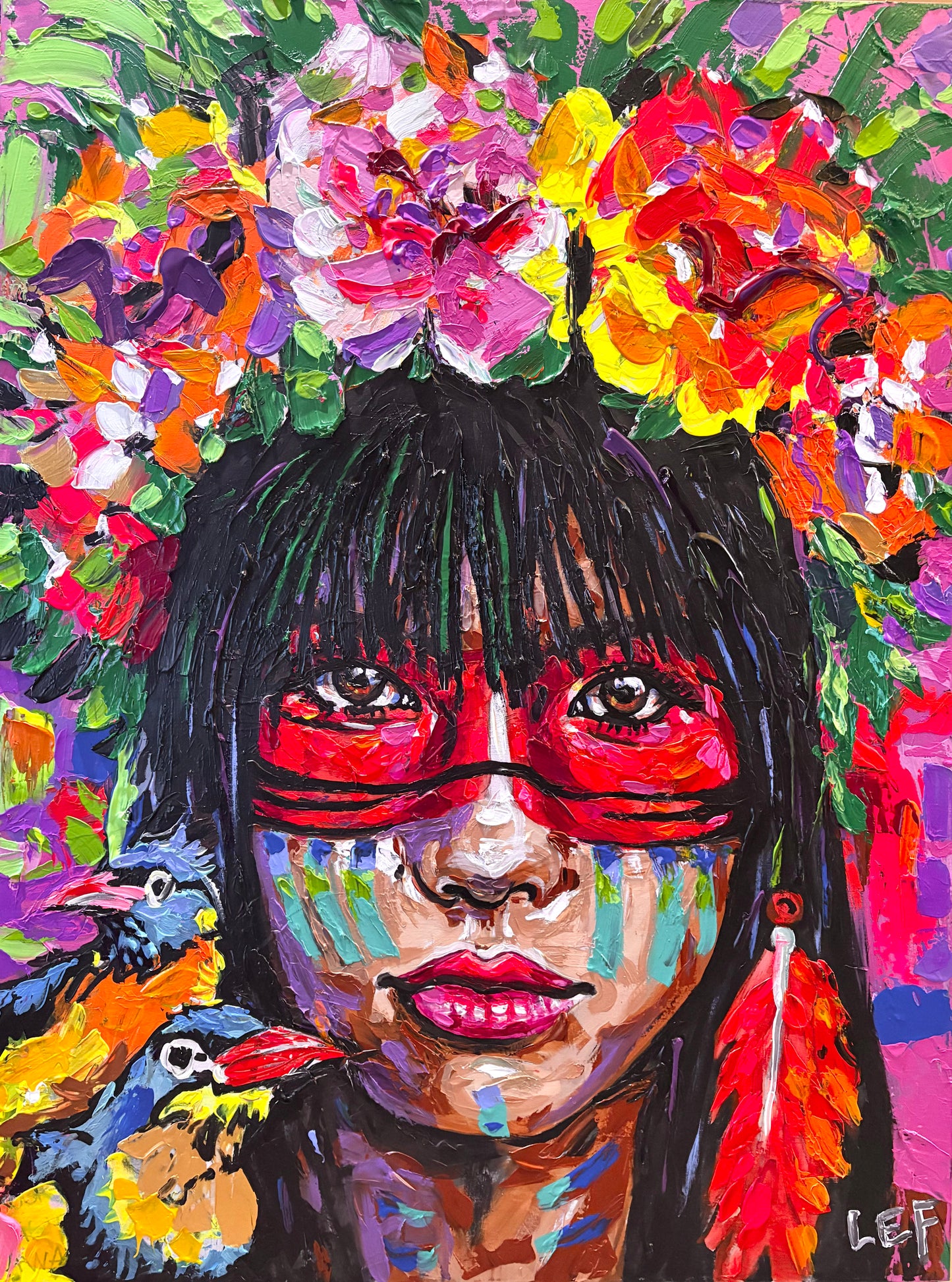 Itzy rainbow goddess - Reproduction sur toile