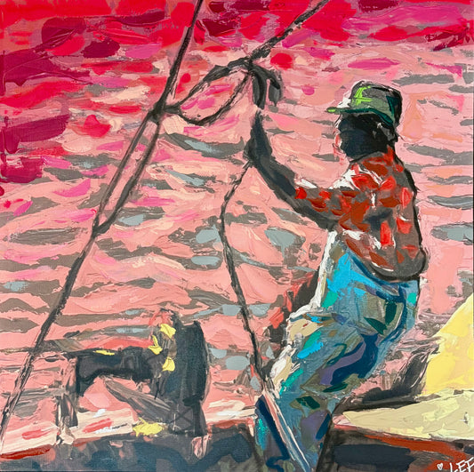 Pêcheur au levée du soleil