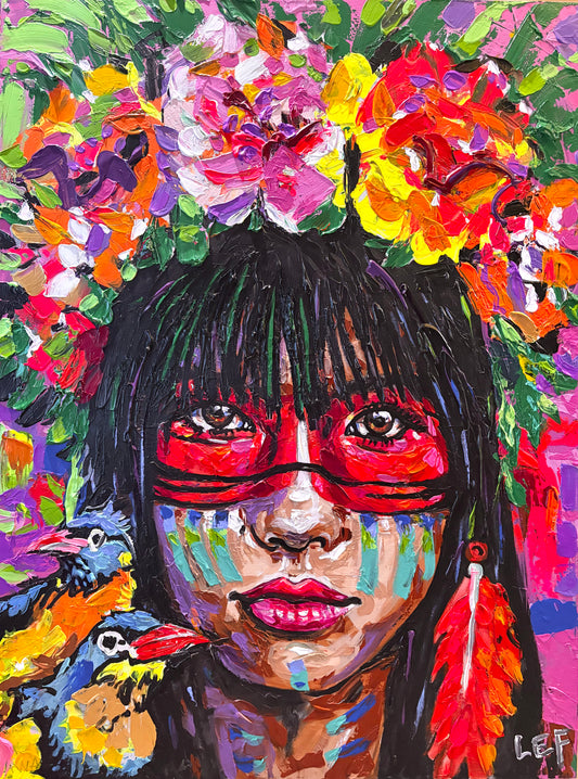 Itzy rainbow goddess - Reproduction sur toile